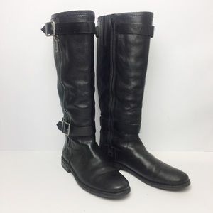 Marc Fisher MF-Keyon Black Leather Riding Boot 9.5